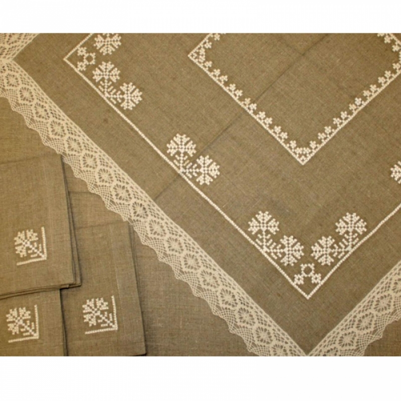 Строчевышитое столовое белье SC019